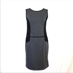 MOSSIMO Gray Black Colorblock Sheath Dress XS